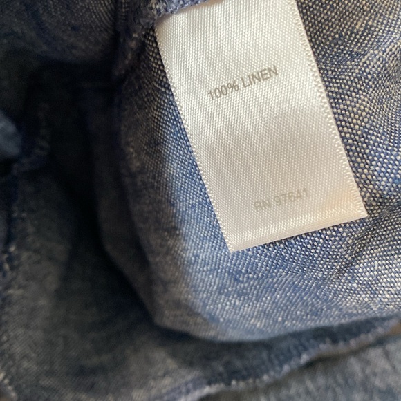 J. Jill love linen pull on pants L chambray elastic high rise Lagenlook beachy - Picture 10 of 10